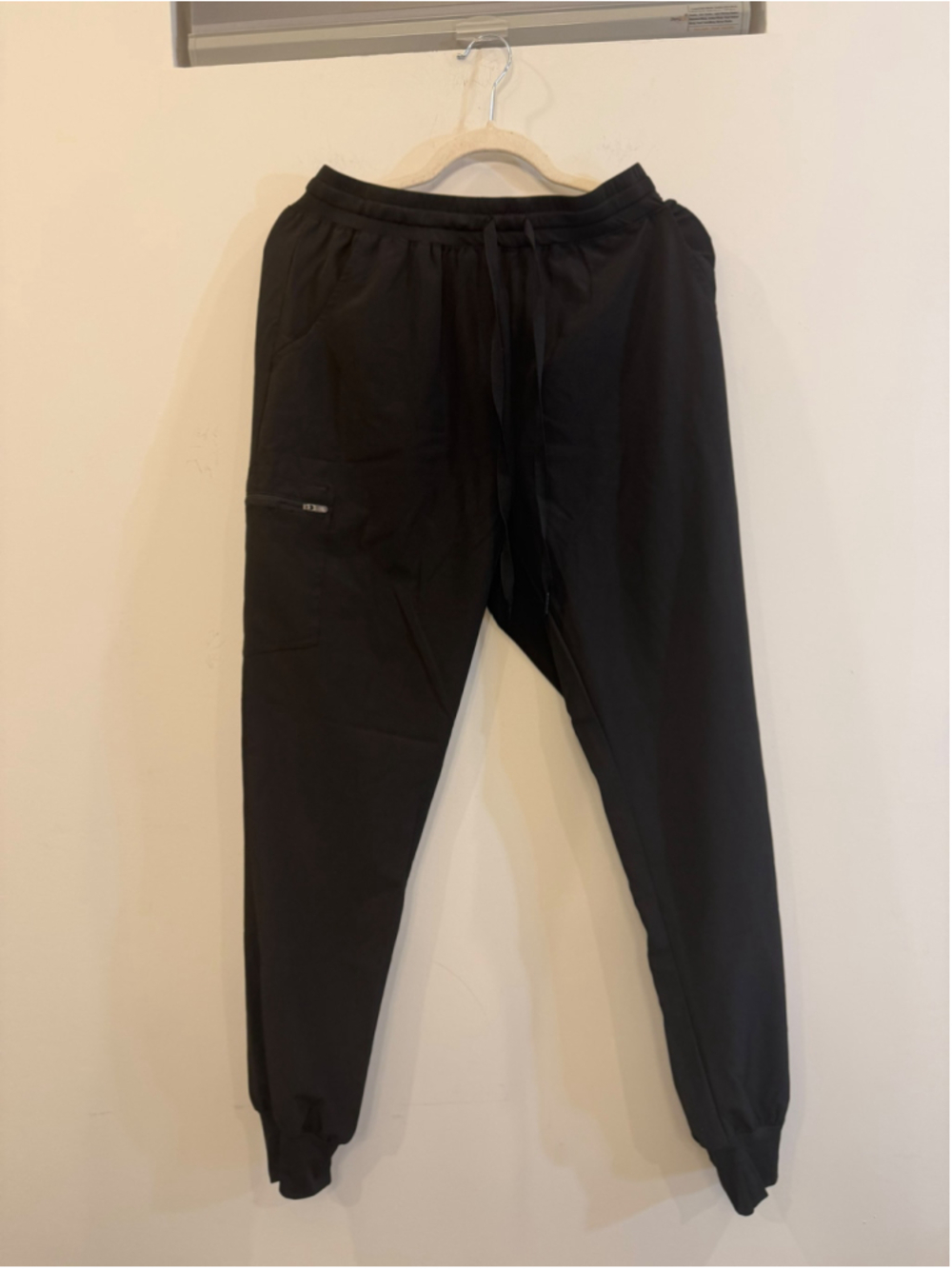 GT Performance Black Athletic Jogger Pants Drawstring Cargo Pockets L #F